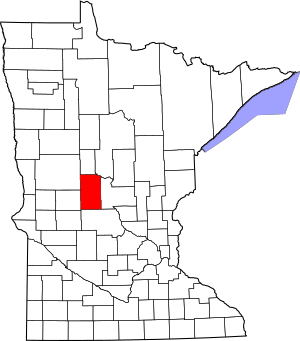 Map of Minnesota highlighting Todd County