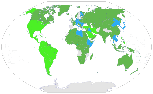 Map of participants in World War II