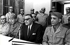 Nasser and Riad at war front, 1968
