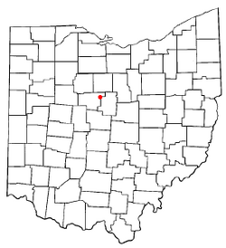 Location of Caledonia, Ohio