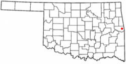 Location of Long, Oklahoma