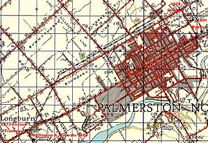 Palmerston North 1942 map