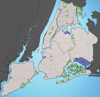 Parks and Greenspace New York City Map Julius Schorzman