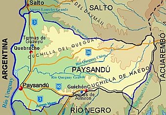 Paysandu Department map