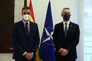 Pedro Sánchez NATO SG Jens Stoltenberg La Moncloa 2021 (3)