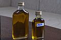 Rapeseed oil obtained as an experiment. Buryatia, Russia