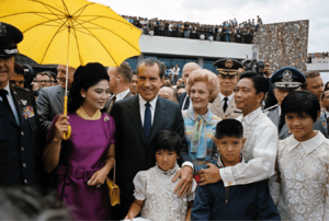 Richard Nixon with the Marcos family