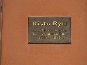 Risto Ryti House plaque