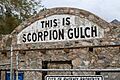 Scorpion Gulch Sign During Construction