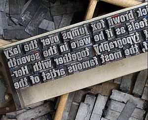 Sorts on composing stick