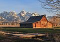 Sunrise, Mormon Row barns, Grand Teton National Park