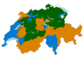 Switzerland largest parties in cantonal parliaments