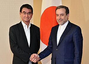 Tarō Kōno and Abbas Araghchi