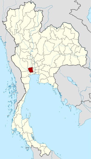 Map of Thailand highlighting Nakhon Pathom Province