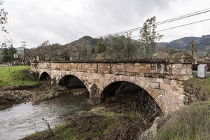 The Garnett Creek Bridge on Highway 29 near Calistoga, California, is one of what was once more than 300 stone-arch bridges in the Napa Valley LCCN2013630898