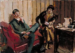 The Little Tea Party Nina Hamnett and Roald Kristian 1915 16