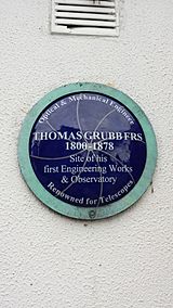 Thomas Grubb, FRS (commemorative plaque)