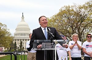 U.S. Congressman Mike Pompeo speaking at Freedomworks New Fair Deal Rally outside the US Capitol