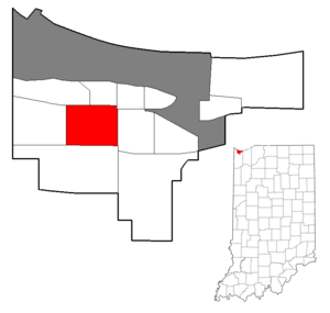 Location within the city of Gary