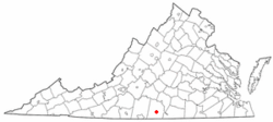 Location of South Boston, Virginia