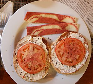 Veggie "bacon" breakfast