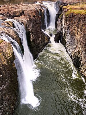 View of the Great Falls from pedestrian bridge