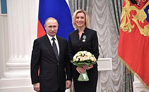 Vladimir Putin and Maria Zakharova (2017-01-26)