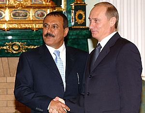 Vladimir Putin with Ali Abdullah Saleh
