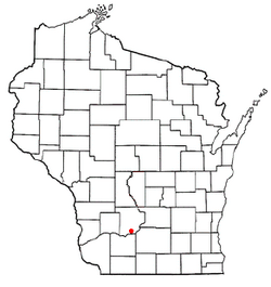 Location of Troy, Sauk County, Wisconsin