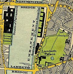 Westminster Bridge and Lambeth Bridge 1897
