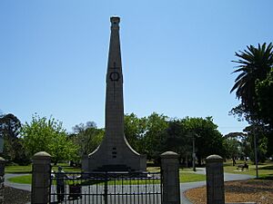 World war memorial at Queens Park in Moonee Ponds