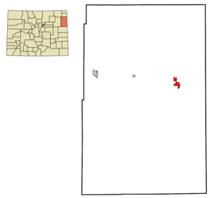 Yuma County Colorado Incorporated and Unincorporated areas Wray Highlighted