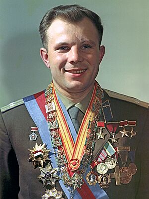 Yuri Gagarin with awards (cropped) 2.jpg