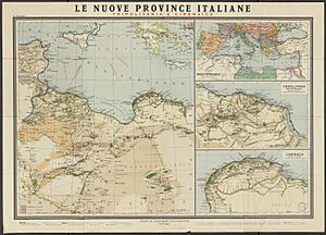 1912 map - Le nuove province Italiane - Tripolitania e Cirenaica