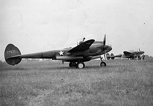 1st Fighter Group P-38 Lightning 41-7631 at RAF Goxhill