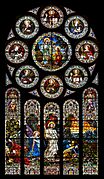 1st Glorious Mystery Stained Glass Window (Resurrection) Cathedral of the Madeleine Salt Lake City