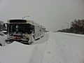 Abandoned CTA Bus on Lake Shore DriveChicago Feb 2 2011 storm
