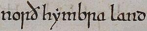 Anglo-Saxon Chronicle - nord hymbra land