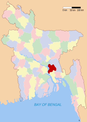 Location of Chandpur in Bangladesh