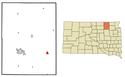 Location in Brown County and the state of South Dakota