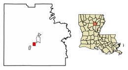 Location of Grayson in Caldwell Parish, Louisiana.