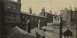 Cannon Street overlooking roof tops, 1893 - Harold Baker