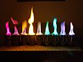 Coloured flames of methanol solutions of metal salts and compounds