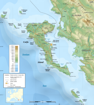 Corfu topographic map-en