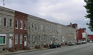 Row houses on Pennington Avenue