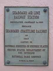 Deerfield Beach FL Old RR Station plaque02 vertical clip