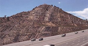 Dinosaur ridge roadcut I-70