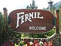 Fernie's welcome sign