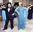 First Lady Betty Ford and Comedian Marty Allen Dancing in the Grand Hall following a State Dinner Honoring the President and First Lady of Liberia - NARA - 12007069 (1)