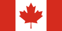 A vertical triband design (red, white, red) with a red maple leaf in the center.